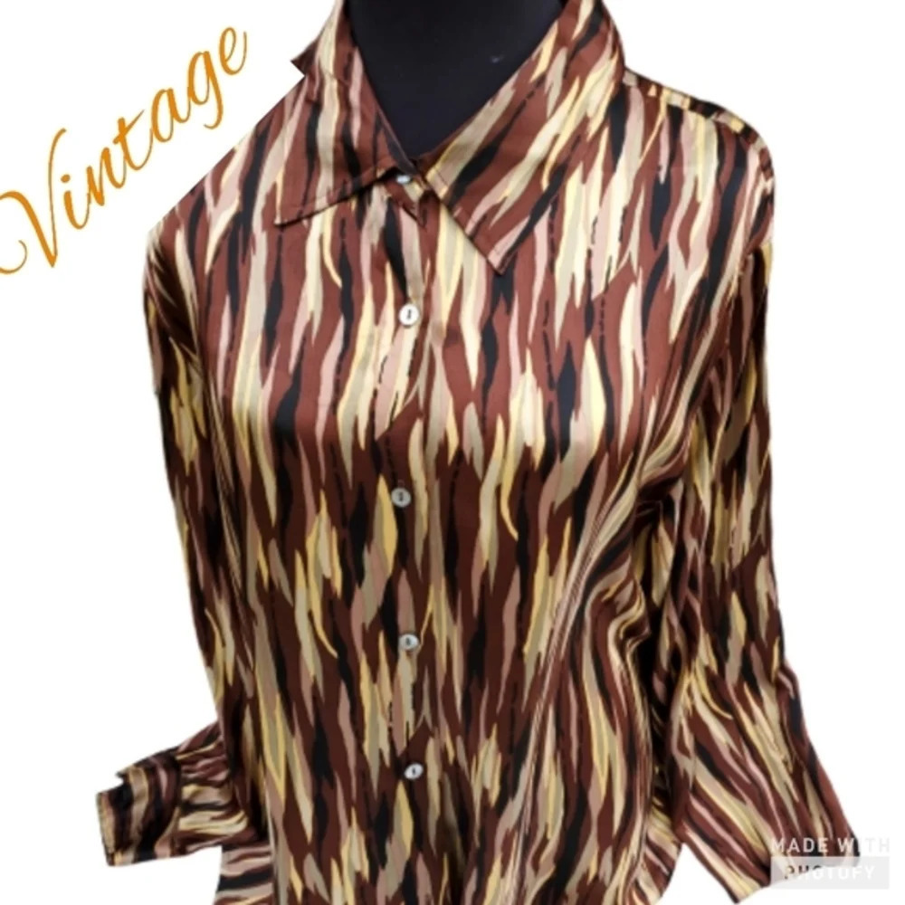 Vintage‎ Kasper  ASL silk blouse XL